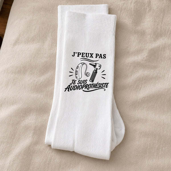 Chaussettes Homme Femme J’peux pas je suis Audioprothésiste