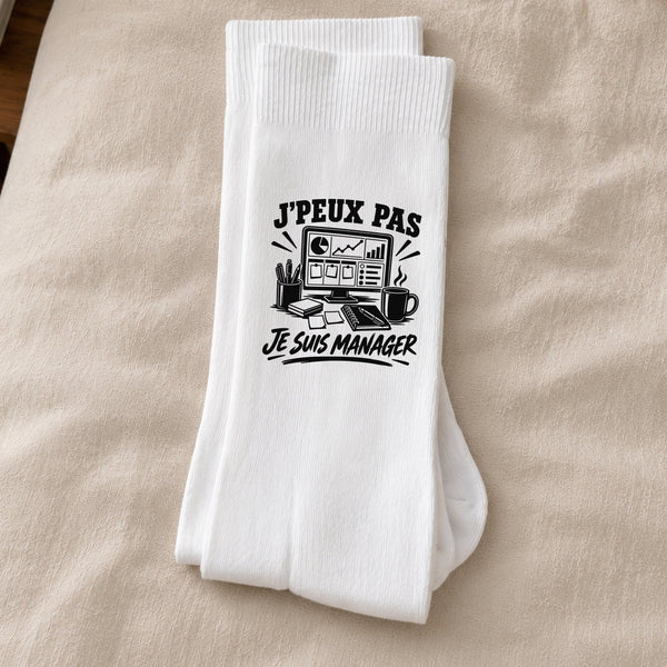Chaussettes Homme Femme J’peux pas je suis Manager