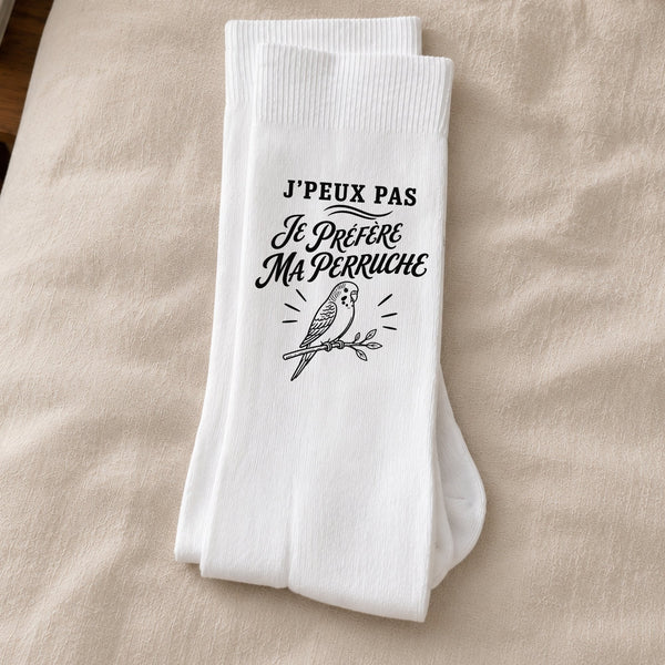 Chaussettes Homme Femme J’peux pas je préfère ma Perruche