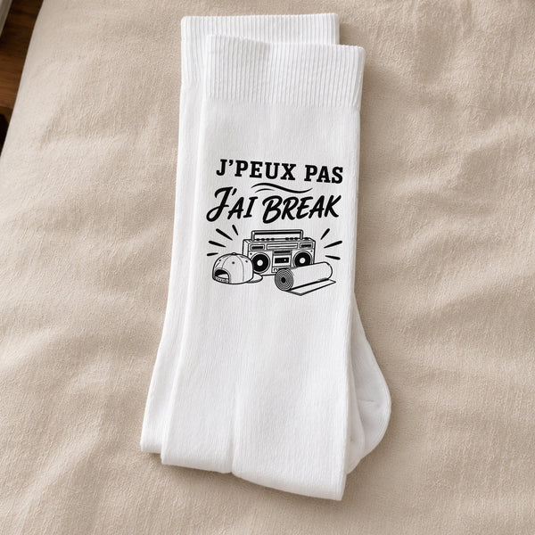 Chaussettes Homme Femme J’peux pas j’ai Break
