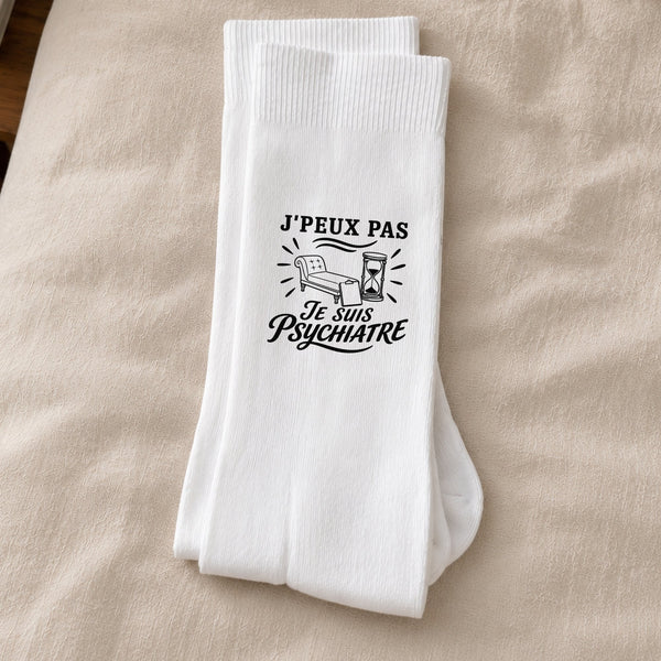 Chaussettes Homme Femme J’peux pas je suis Psychiatre