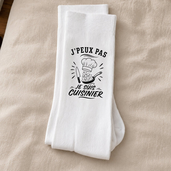 Chaussettes Homme Femme J’peux pas je suis Cuisinier