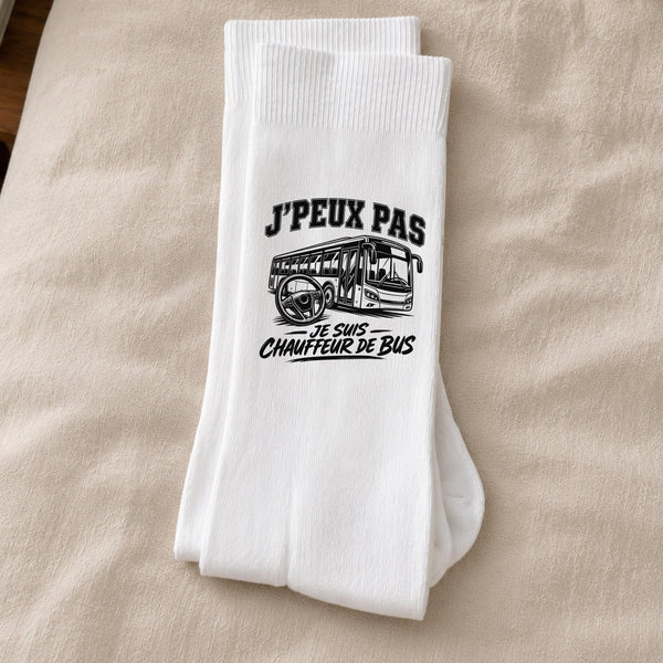 Chaussettes Homme Femme J’peux pas je suis Chauffeur de bus
