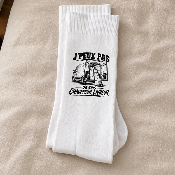Chaussettes Homme Femme J’peux pas je suis Chauffeur livreur