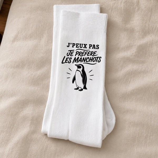 Chaussettes Homme Femme J’peux pas je préfère les Manchots