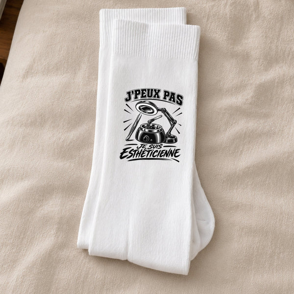 Chaussettes Homme Femme J’peux pas je suis Esthéticienne