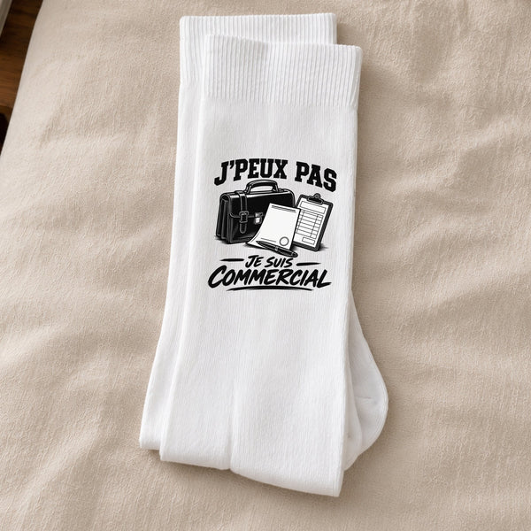 Chaussettes Homme Femme J’peux pas je suis Commercial