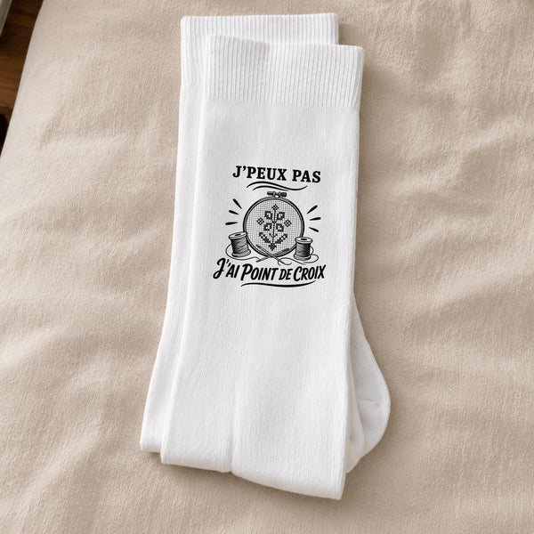 Chaussettes Homme Femme J’peux pas j’ai Point de croix