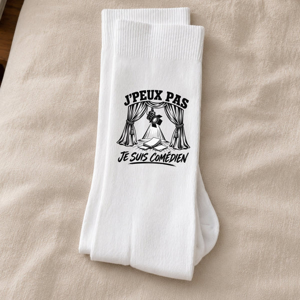 Chaussettes Homme Femme J’peux pas je suis Comédien