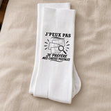 Chaussettes Homme Femme J’peux pas je préfère mes Cartes postales