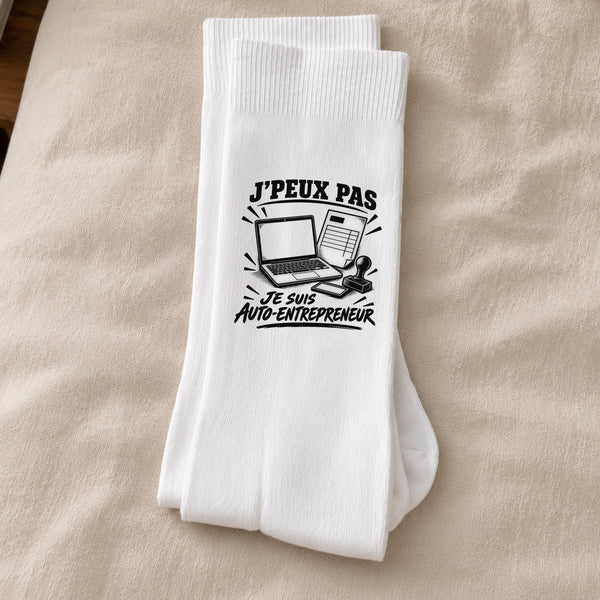 Chaussettes Homme Femme J’peux pas je suis Auto-entrepreneur