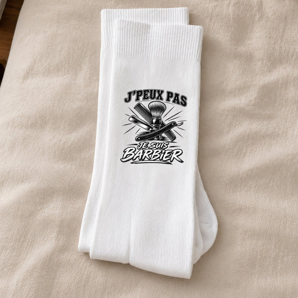 Chaussettes Homme Femme J’peux pas je suis Barbier