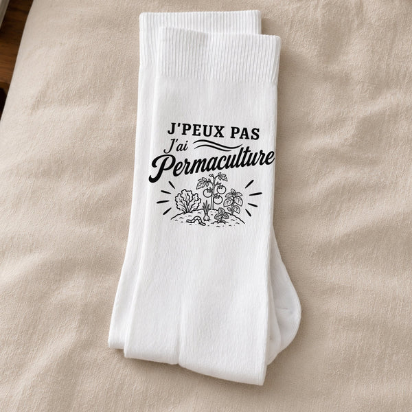 Chaussettes Homme Femme J’peux pas j’ai Permaculture