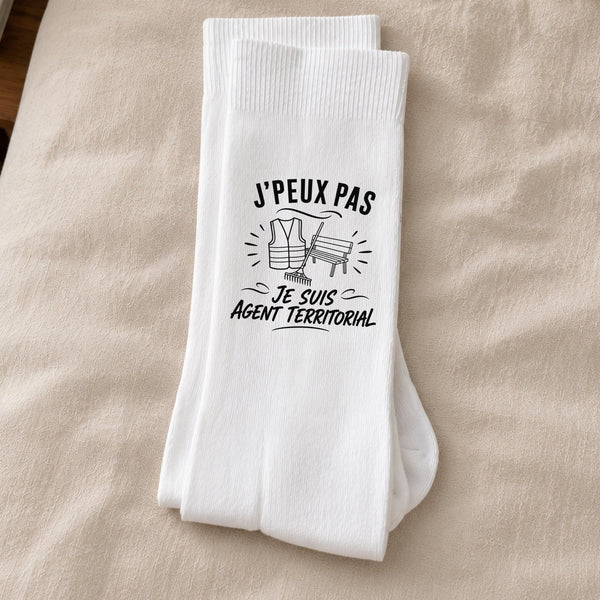 Chaussettes Homme Femme J’peux pas je suis Agent territorial