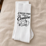Chaussettes Homme Femme J’peux pas j’ai couture J'peux pas minimaliste