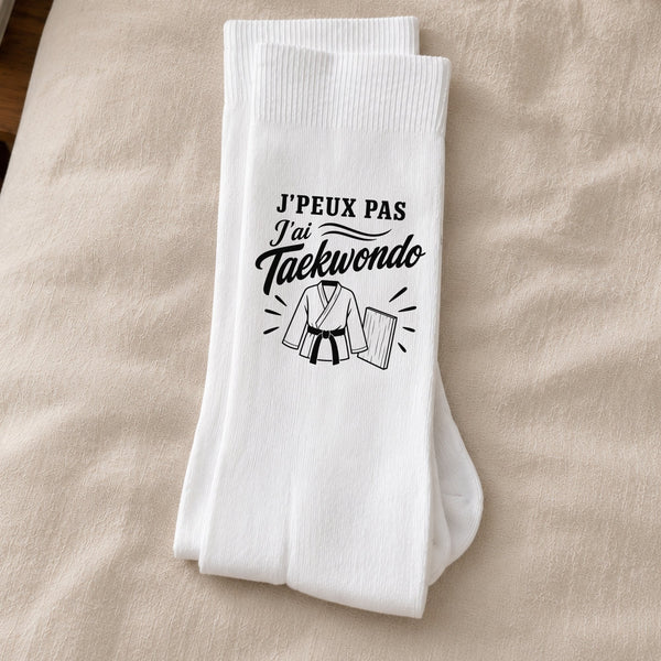 Chaussettes Homme Femme J’peux pas j’ai Taekwondo