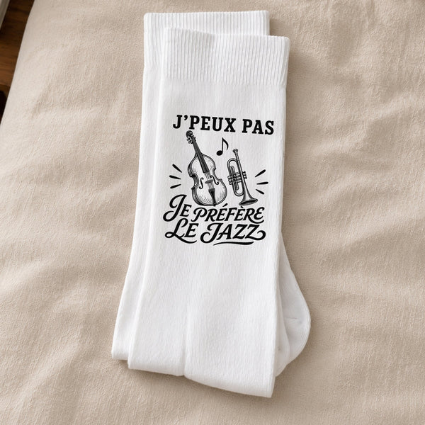 Chaussettes Homme Femme J’peux pas je préfère le Jazz