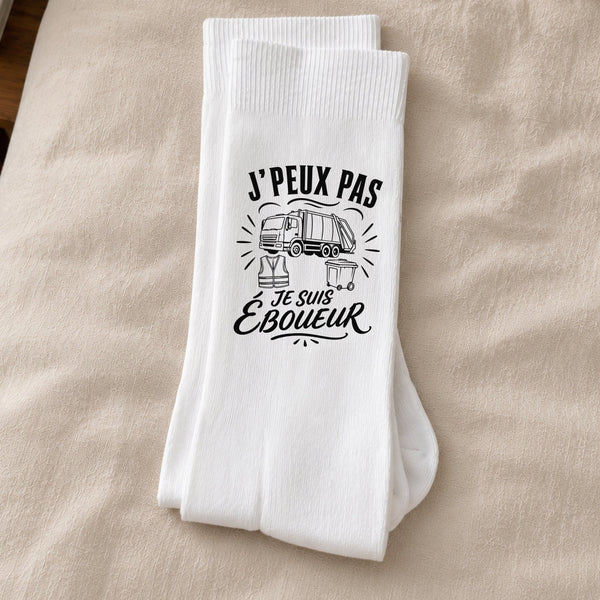Chaussettes Homme Femme J’peux pas je suis Éboueur