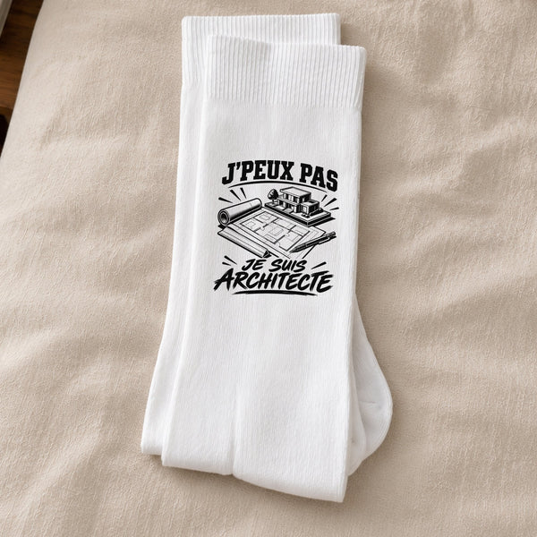 Chaussettes Homme Femme J’peux pas je suis Architecte
