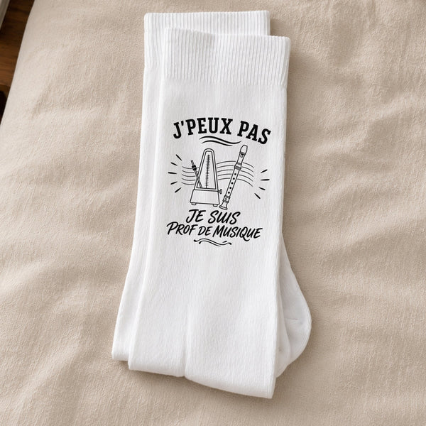Chaussettes Homme Femme J’peux pas je suis Prof de musique