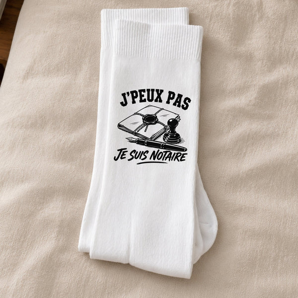 Chaussettes Homme Femme J’peux pas je suis Notaire
