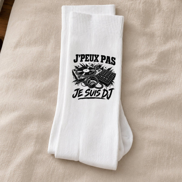 Chaussettes Homme Femme J’peux pas je suis DJ