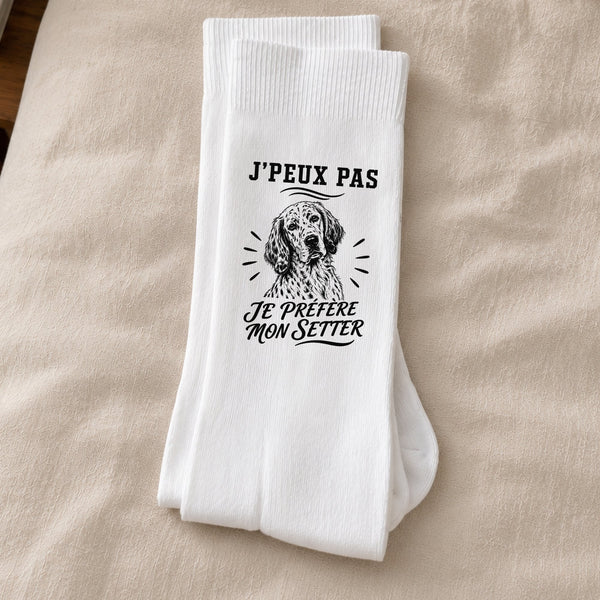 Chaussettes Homme Femme J’peux pas je préfère mon Setter