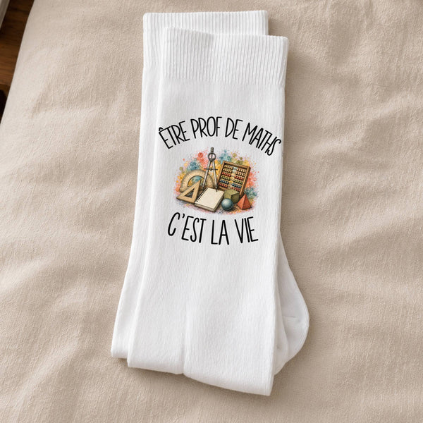 Chaussettes Homme Femme Être prof de maths c'est la vie
