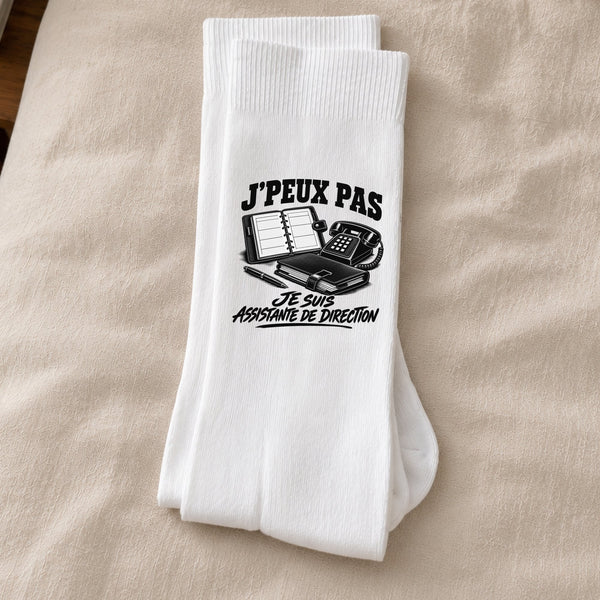 Chaussettes Homme Femme J’peux pas je suis Assistante de direction