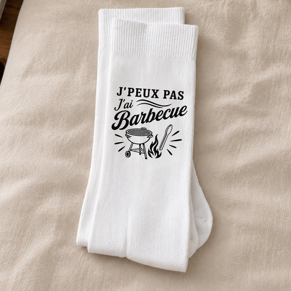 Chaussettes Homme Femme J’peux pas j’ai Barbecue