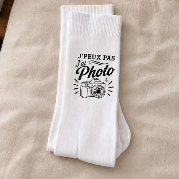 Chaussettes Homme Femme J’peux pas j’ai Photo