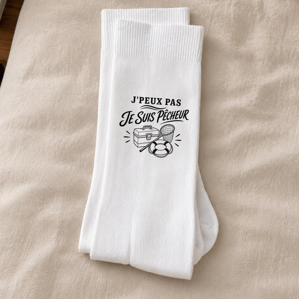 Chaussettes Homme Femme J’peux pas je suis Pêcheur