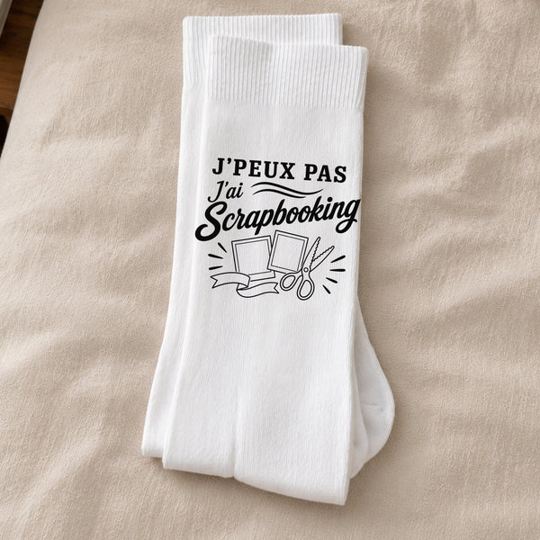 Chaussettes Homme Femme J’peux pas j’ai Scrapbooking