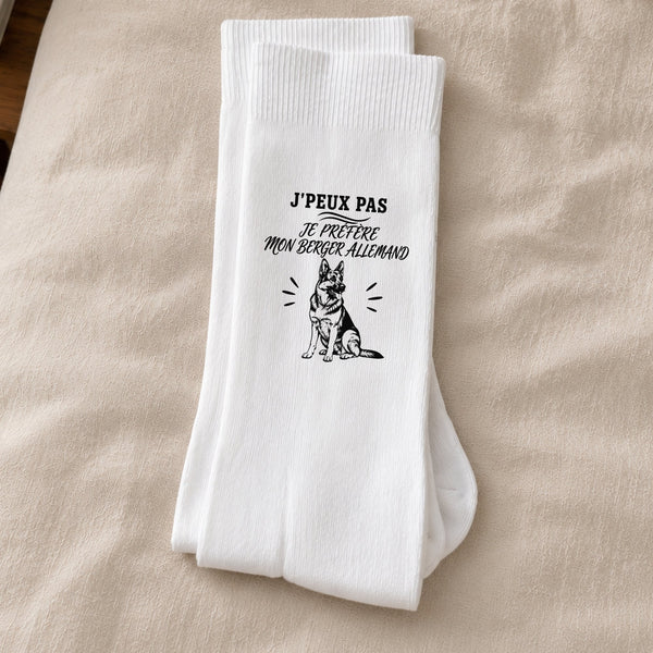 Chaussettes Homme Femme J’peux pas je préfère mon Berger Allemand