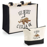 Cabas homme ou femme sac plage ou shopping tote bag pochette trousse Idée cadeau original pour anniversaire Noël travail départ retraite collègue famille fete des mères fetes des pères papa maman mamie papi