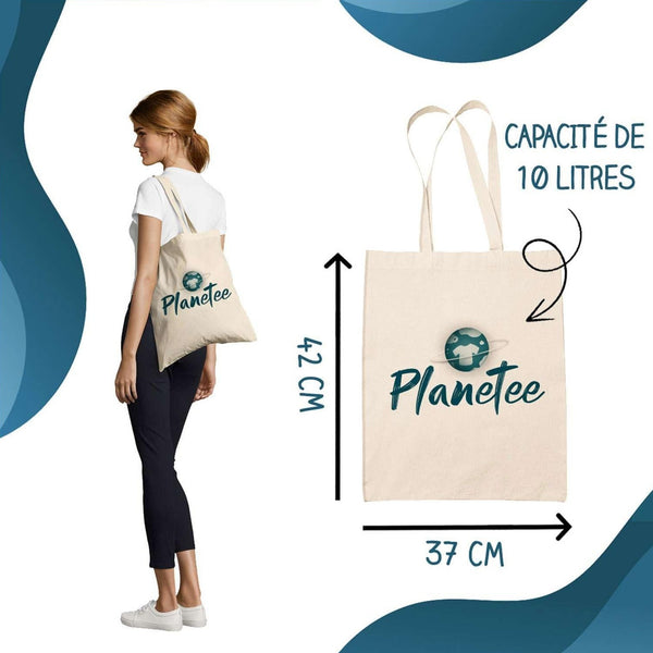 Tote Bag Beige J’peux pas j’ai couture J'peux pas minimaliste