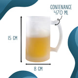 Verre à Bière J’peux pas j’ai couture J'peux pas minimaliste