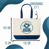 Grand Sac Cabas fond bleu - Planetee