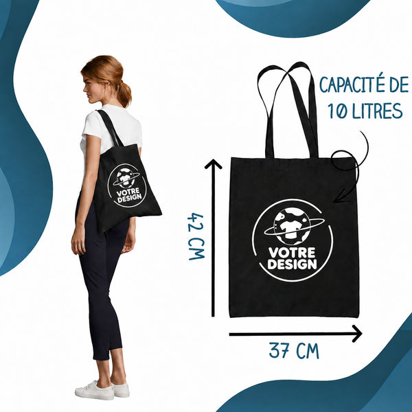 Tote bag noir - Planetee