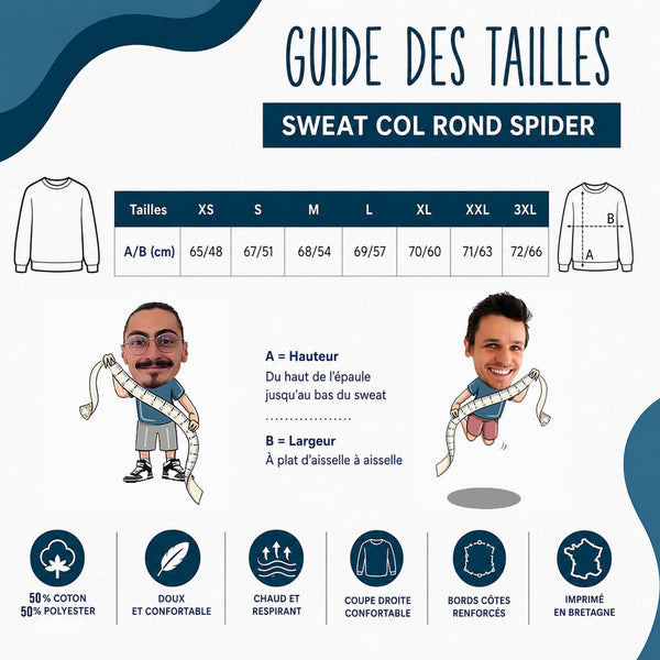 Sweat Gris Chiné J’peux pas j’ai planche à voile J'peux pas minimaliste