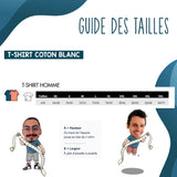 T-shirt Homme Blanc J’peux pas j’ai couture J'peux pas minimaliste