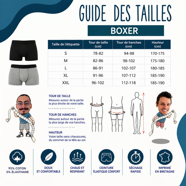 Boxer Homme J’peux pas j’ai planche à voile J'peux pas minimaliste