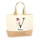 Sac Jute Fête des Mères Fêtes des Pères Mamie Papi Famille Idée Cadeau anniversaire Noël Travail Boulot Métier Départ Retraite Collègue Femme Homme