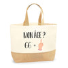 Sac Jute Fête des Mères Fêtes des Pères Mamie Papi Famille Idée Cadeau anniversaire Noël Travail Boulot Métier Départ Retraite Collègue Femme Homme