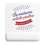 Tapis de souris ergonomique avec repose-poignet, accessoire bureau pour femme et homme, fête des pères, cadeau pas cher, idée cadeau fête des mères, secret santa, départ à la retraite, télétravail et gaming
