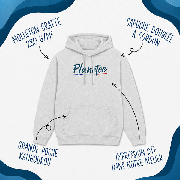 Sweat à Capuche J’peux pas j’ai planche à voile J'peux pas minimaliste