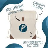 Sac à Dos avec Pochette Avant Beige J’peux pas j’ai planche à voile J'peux pas minimaliste