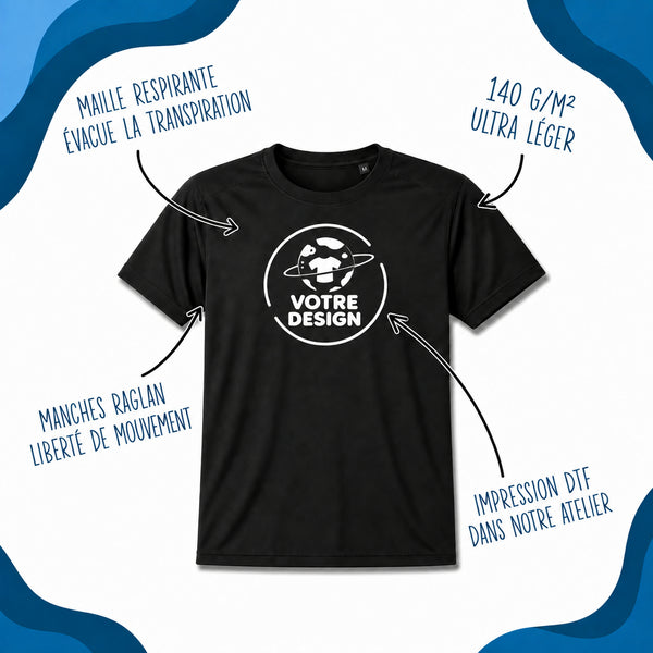 T-shirt de Sport Homme Noir Être prof de maths c'est la vie – Noir