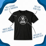 T-shirt de Sport Homme Noir Être prof de maths c'est la vie – Noir
