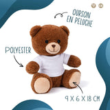 Doudou Peluche Ours J’peux pas j’ai couture J'peux pas minimaliste